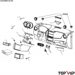 Bouche d'aération supérieure Chatenet ch 40 et 46 - 0340020