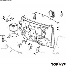 Pièce serrage de batterie Chatenet ch 40 et 46 - 0140043