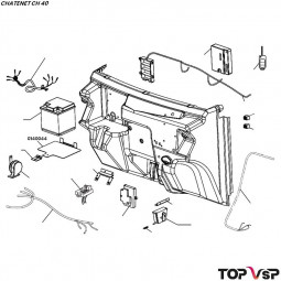 Tôle support de batterie Chatenet ch 40 et 46 - 0140044