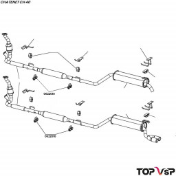 Collier d'échappement Chatenet ch 40 pièces vsp mini auto sans permis