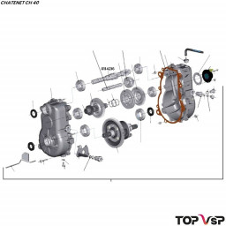 Arbre d'entrée intérieur boîte de vitesses Chatenet ch 40 pièces détachées vsp car
