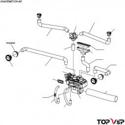 Raccord kaledonia pour bouche d'aération frontale Chatenet ch 40 et 46 - 0340024