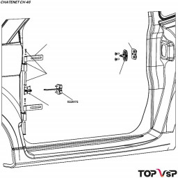Arrêt de porte pour voiture sans permis Chatenet ch 46 pièces neuves d'origine