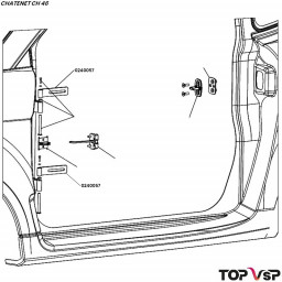 Charnière de porte droite gauche Chatenet ch 46 pièces détachées pour sans permis