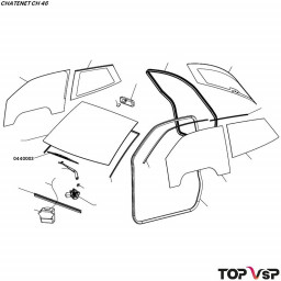 Balai d'essuie-glace avant Chatenet ch 46 pièce vsp pour sans permis