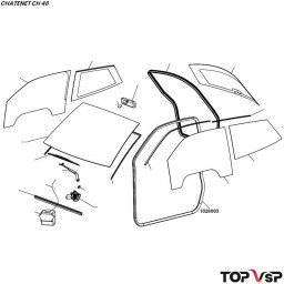 Joint de porte droit gauche Chatenet ch 46 pièce détachée voiture sans permis
