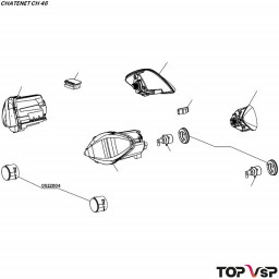 Anti brouillard droit gauche pour pare-chocs avant Chatenet ch 46 magasin pièces vsp car