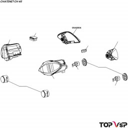 Feu arrière droit Chatenet ch 46 pièces détachées auto sans permis