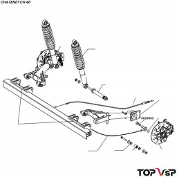 Vis creuse de flexible de frein arrière pour bras alu Chatenet ch 46 pièces vsp car