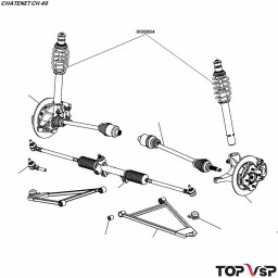 Amortisseur avant droit gauche Chatenet ch 46 vsp pièces sans permis