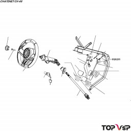 Ressort pédale d'accélérateur Chatenet ch 46 pièces détachées véhicules sans permis