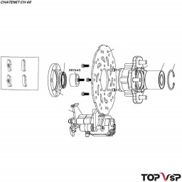 Bague de frein arrière Chatenet ch 46 pièces détachées vsp car