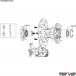 Joint de frein arrière Chatenet ch 46 pièces détachées voiturette sans permis