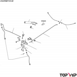 Palonnier de frein à main Chatenet ch 46 pièces détachées voitures sans permis