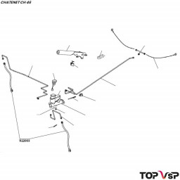 Flexible de frein avant nouveau maître cylindre incliné Chatenet ch 46 vsp pièces détachées