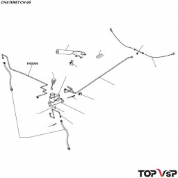 Tube de frein avant droit Chatenet ch 46 pièce détachée auto sans permis