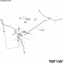 Tube de frein central Chatenet ch 46 pièces détachées voiture sans permis neuves d'origine