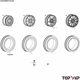 Pneu 145/70 r13 Chatenet ch 46 pièces détachées voitures sans permis