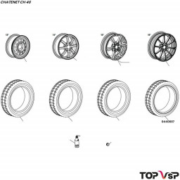 Pneu 165/45 r16 Chatenet ch 46 pièces détachées voitures sans permis