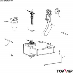 Filtre à gasoil Chatenet ch 46 pièces détachées voiturette sans permis