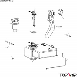 Goulotte de remplissage Chatenet ch 46 pièces détachées mini auto sans permis neuves d'origine