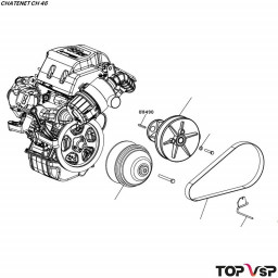 Clavette de variateur boîte de vitesses Chatenet ch 46 vsp pièces détachées