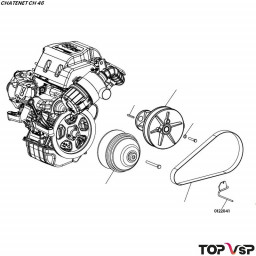 Sécurité courroie soudée 8 mm Chatenet ch 46 vsp pièces détachées automobiles