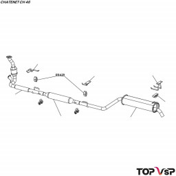 Silent bloc d'échappement Chatenet ch 46 pièces automobiles sans permis