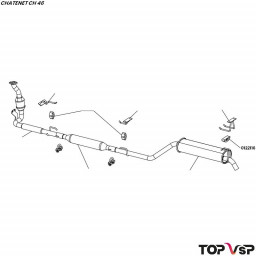 Silent bloc d'échappement Chatenet ch 46 vsp pièces détachées mini car