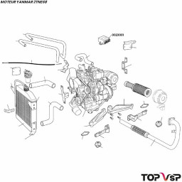 Boîtier de démarrage moteur Yanmar 2tne68 - 0023001