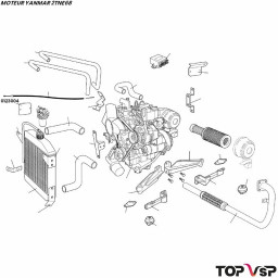 Support de filtre à gasoil pour Yanmar 2tne68 Chatenet - 0123004