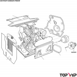 Variateur boîte de vitesses pour Yanmar 2tne68 Chatenet - 0123009