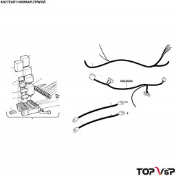 Modification faisceau principal moteur Yanmar 2tne68 Chatenet - 0023004