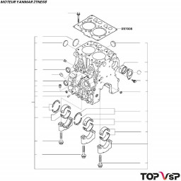 Joint de culasse Yanmar 2tne68 - 0117008