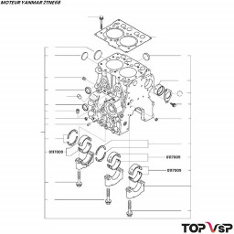 Coussinet de ligne de vilebrequin Yanmar 2tne68 - 0117009