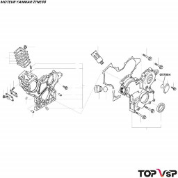 Joint torique Yanmar 2tne68 - 0117084