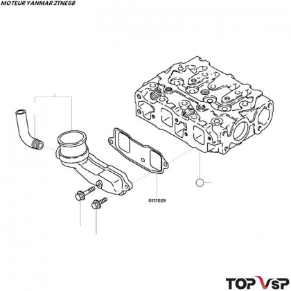 Joint de collecteur d'admission Yanmar 2tne68 - 0117029