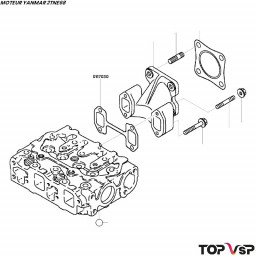 Joint d'échappement Yanmar 2tne68 - 0117030