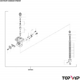 Pompe à injection de gasoil complète Yanmar 2tne68 - 0117064