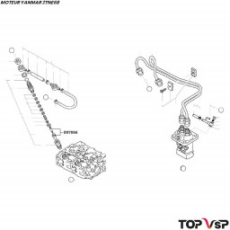 Nez d'injecteur Yanmar 2tne68 - 0117066