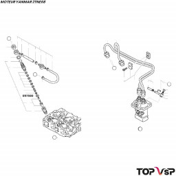 Rondelle de nez d'injecteur Yanmar 2tne68 - 0117080