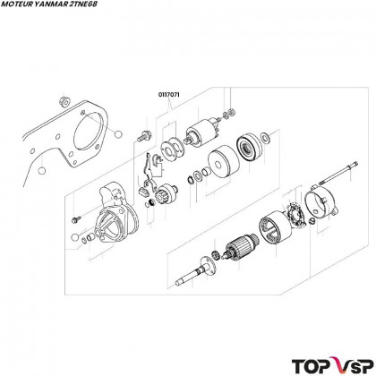 Démarreur Yanmar 2tne68 - 0117071