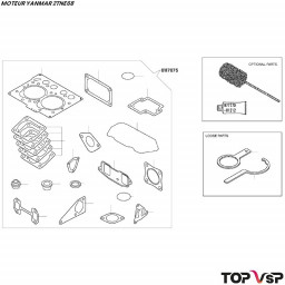 Pochette complète de joints moteur Yanmar 2tne68 - 0117075