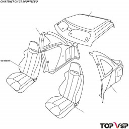 Siège droit réglable Chatenet Sporteevo ch 39 pièces détachées véhicule sans permis d'origine