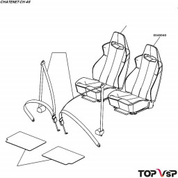 Siège gauche réglable Chatenet ch 46 vsp pièces détachées automobile