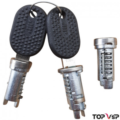 Barillet de neiman avec 2 barillets de porte et 2 clés Casalini Ligier Piaggio - F0489000102