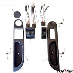 Kit interrupteur de lève vitre gauche-droit Casalini Pick up 12 M110 M12 et M14 - KIT-E0603000116-117