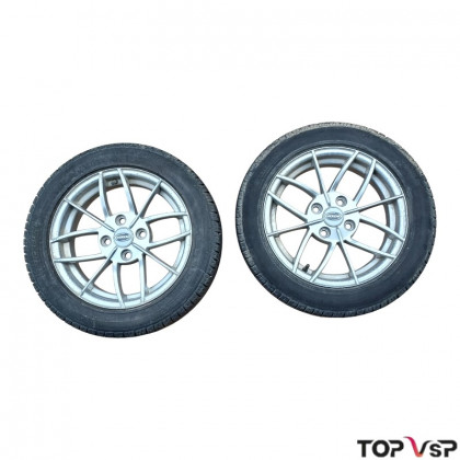 2 roues complètes occasion 155/65 R14 75T Michelin Microcar