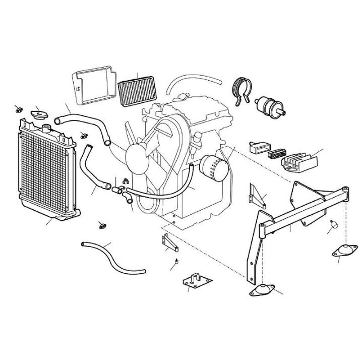Radiateur / Support moteur / Filtres