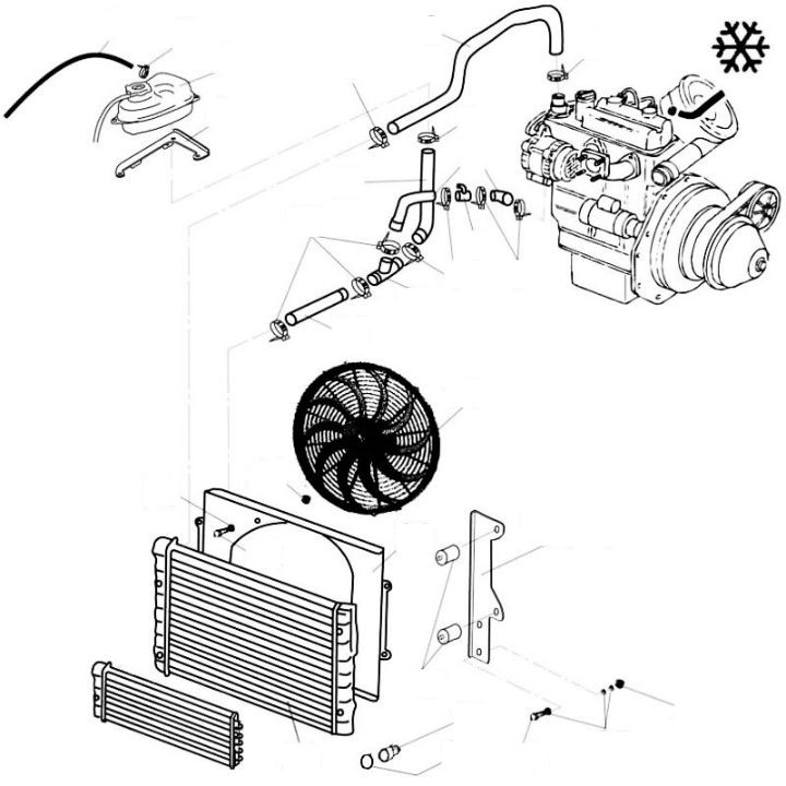 Radiateur de refroidissement avec climatisation